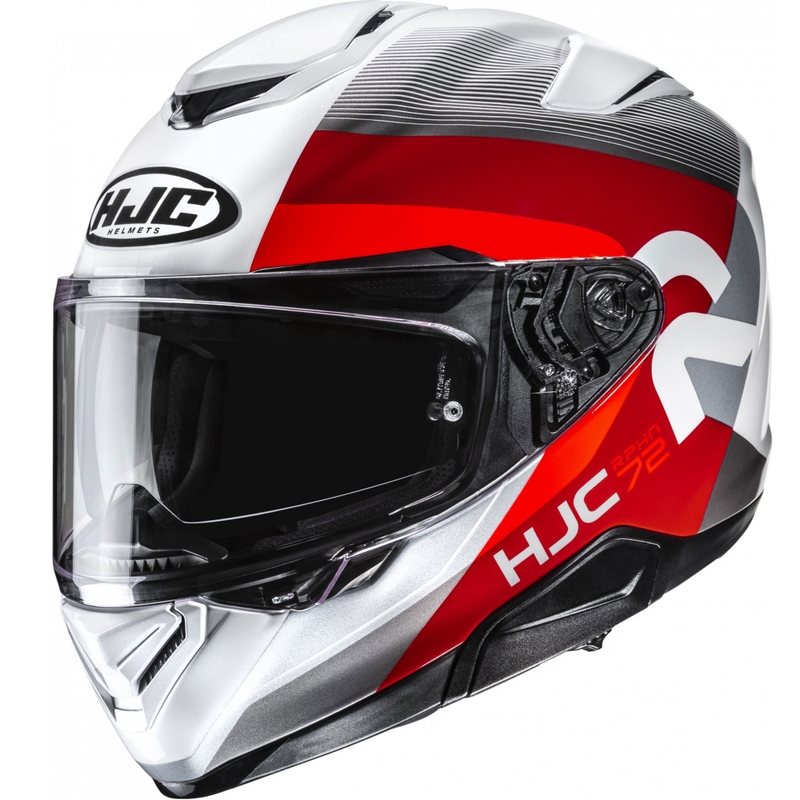 Integralhelm Motorrad HJC RPHA 72 Phyta MC1 grau-weiß-rot