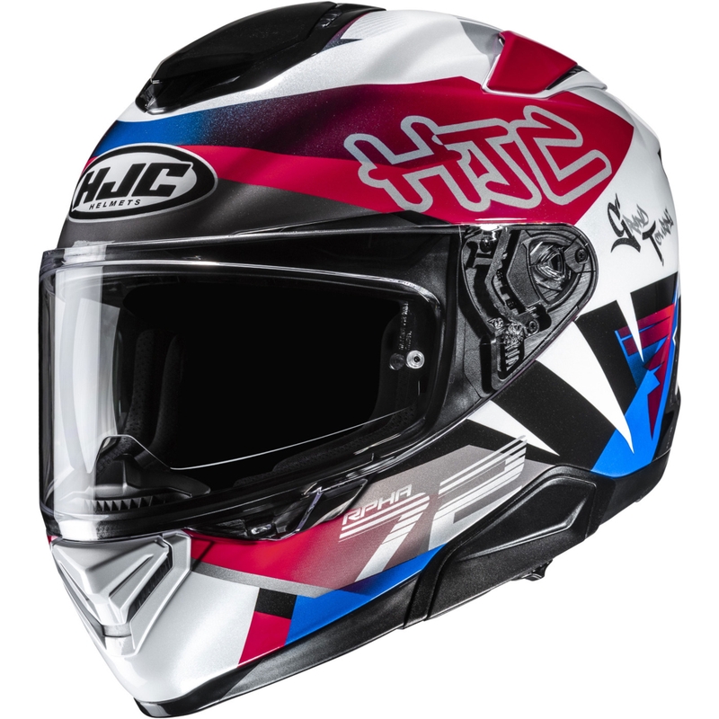 Integralhelm Motorrad HJC RPHA 72 Goldy MC21 weiß-rot-blau
