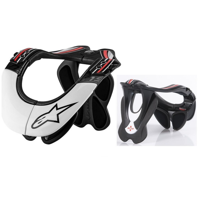 Alpinestars BNS Pro Halswirbelsäulenprotektor schwarz-weiß-rot