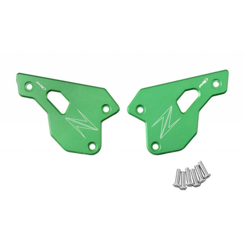 Heel plates PUIG grün für KAWASAKI Z 900 2023-2026