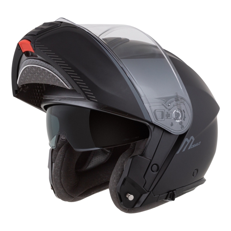 Cassida Modulo 2.1 Compass Motorrad-Klapphelm matt schwarz-grau