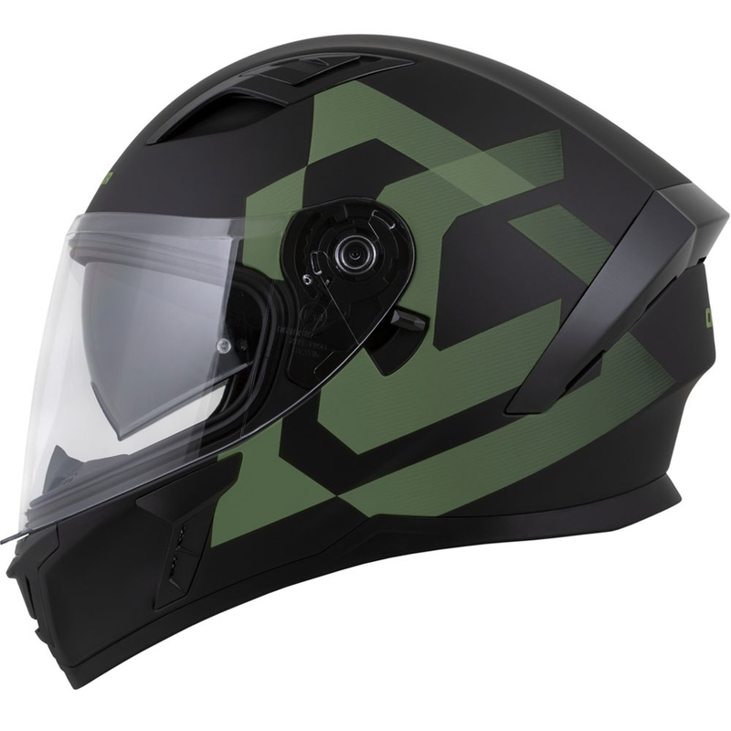 Cassida Orbit Grind Integralhelm Motorrad mattschwarz-dunkelgrün