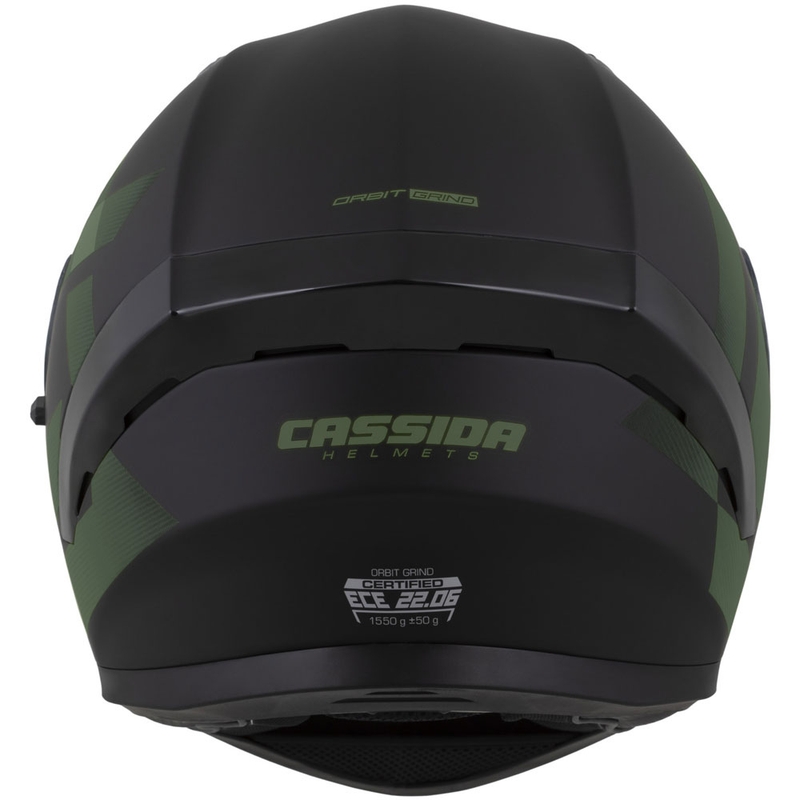 Cassida Orbit Grind Integralhelm Motorrad mattschwarz-dunkelgrün