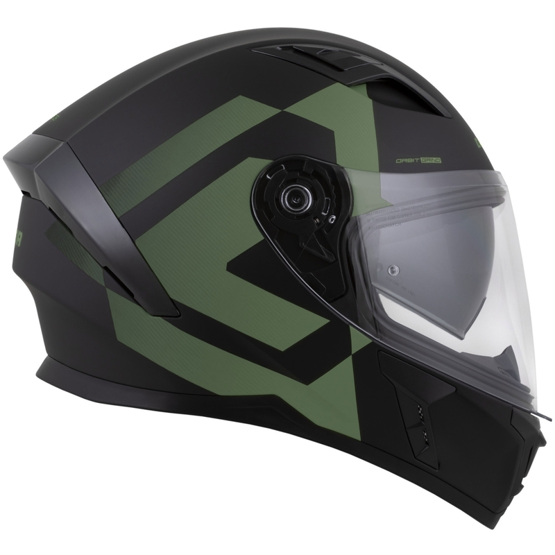 Cassida Orbit Grind Integralhelm Motorrad mattschwarz-dunkelgrün