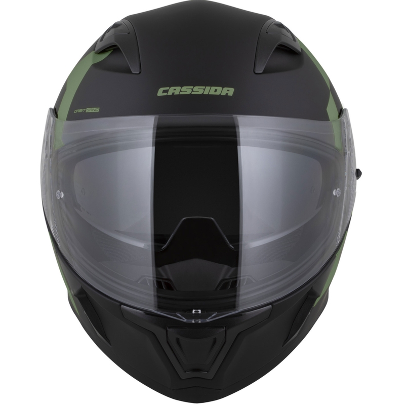 Cassida Orbit Grind Integralhelm Motorrad mattschwarz-dunkelgrün