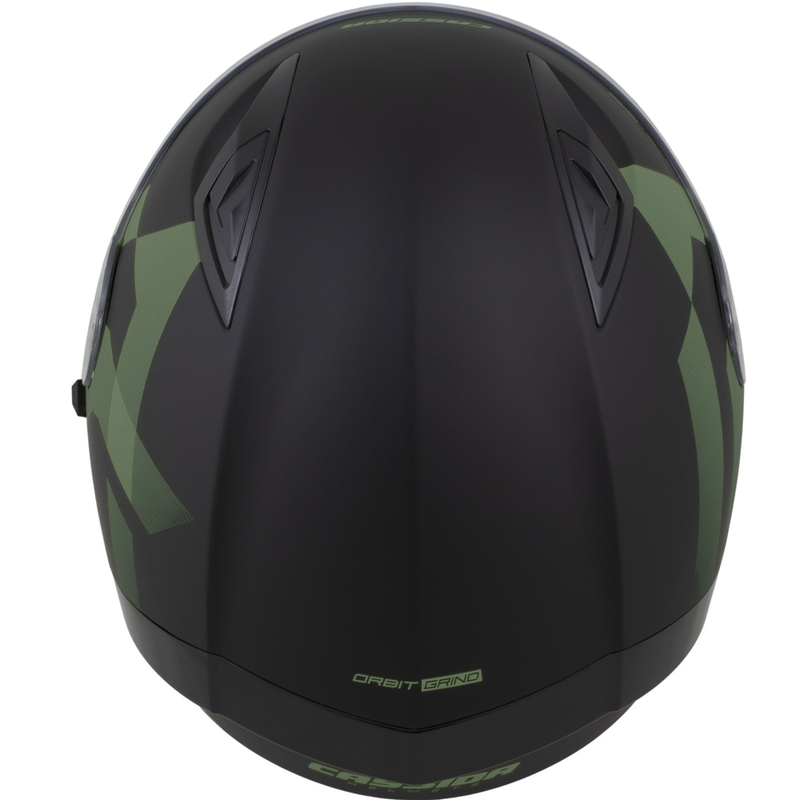 Cassida Orbit Grind Integralhelm Motorrad mattschwarz-dunkelgrün