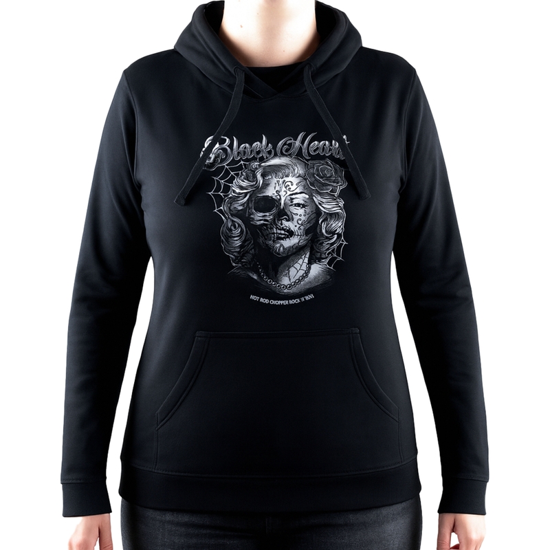 Damen Sweatshirt Black Heart Dirty Queen schwarz