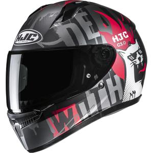 Kinder-Integralhelm HJC C10 Fop MC1SF schwarz-grau-rot