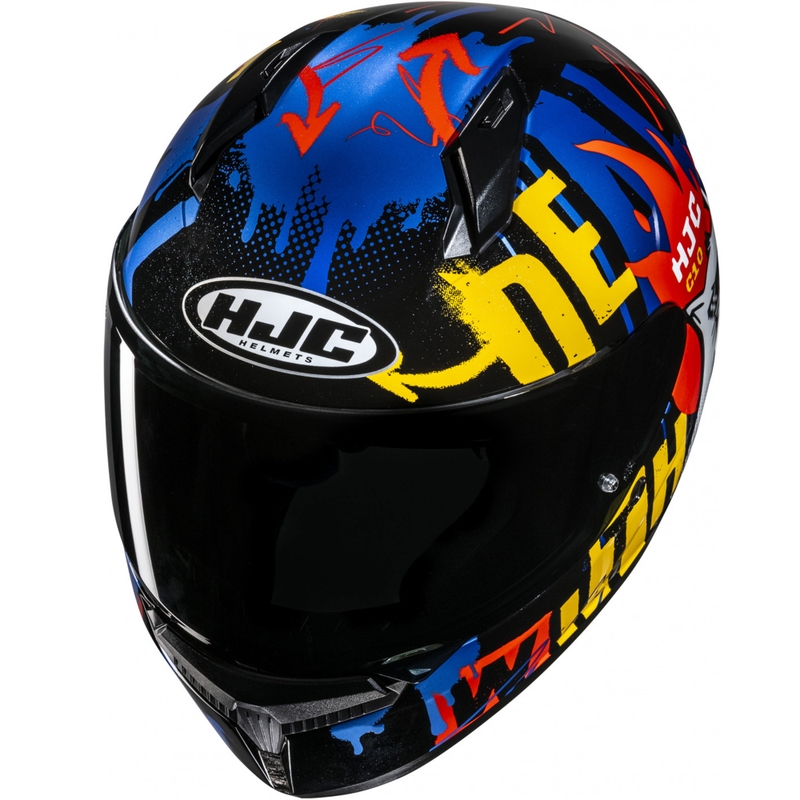 Kinder-Integralhelm HJC C10 Fop MC23 schwarz-blau-rot