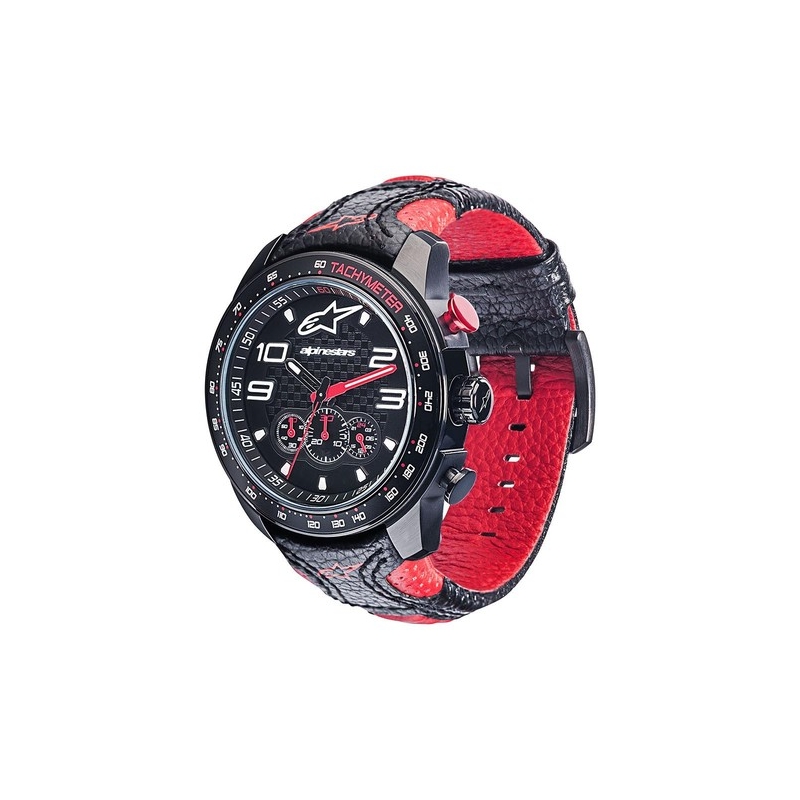 Alpinestars Tech Race Chrono schwarz und rot Uhr