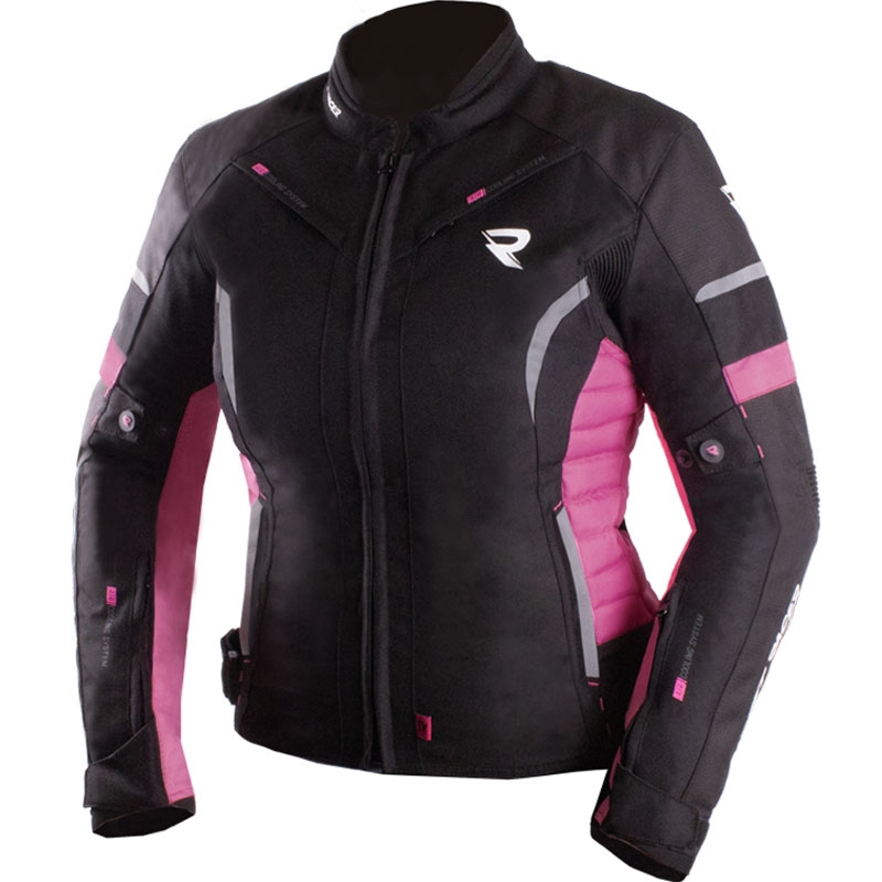 Damen Motorradjacke Street Racer Betty II schwarz-pink