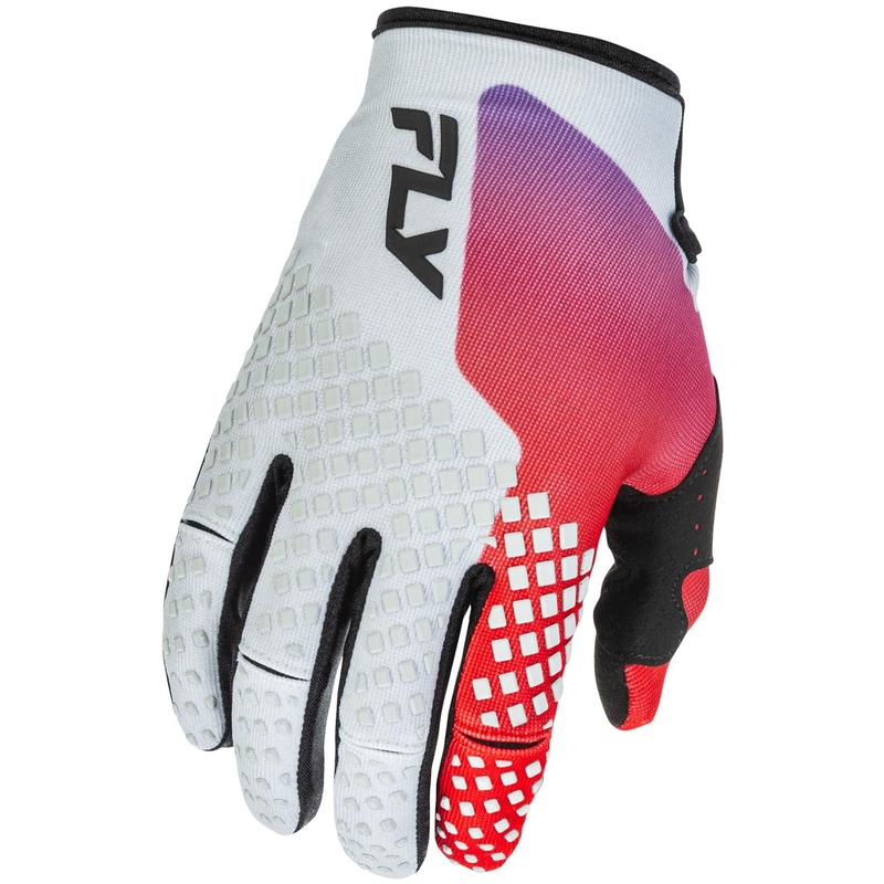 Motocrosshandschuhe FLY Racing - USA Kinetic grau-rot-lila-schwarz