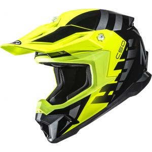Motocrosshelm HJC C50 Mirage MC3H schwarz-fluo gelb-grau