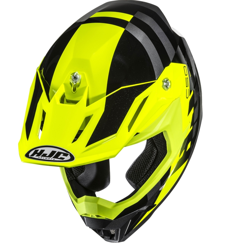 Motocrosshelm HJC C50 Mirage MC3H schwarz-fluo gelb-grau