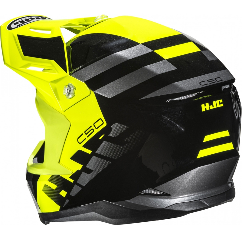 Motocrosshelm HJC C50 Mirage MC3H schwarz-fluo gelb-grau