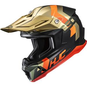 Motocrosshelm HJC C50 Primal MC6HSF schwarz-gold-orange
