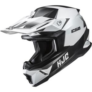 Motocrosshelm HJC C50 Slide MC10SF schwarz-weiß