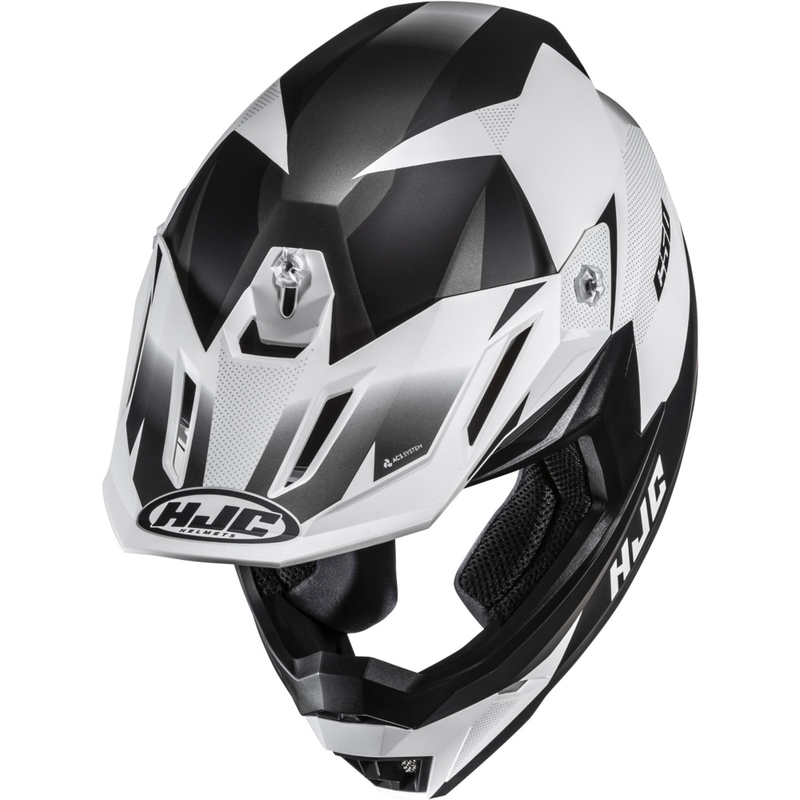 Motocrosshelm HJC C50 Slide MC10SF schwarz-weiß