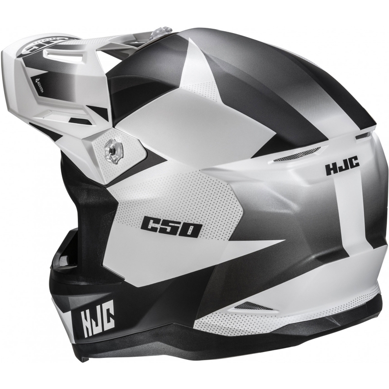 Motocrosshelm HJC C50 Slide MC10SF schwarz-weiß