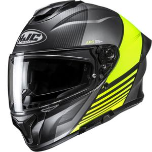 Integralhelm Motorrad HJC C71 Morix MC3HSF schwarz-grau-fluogelb