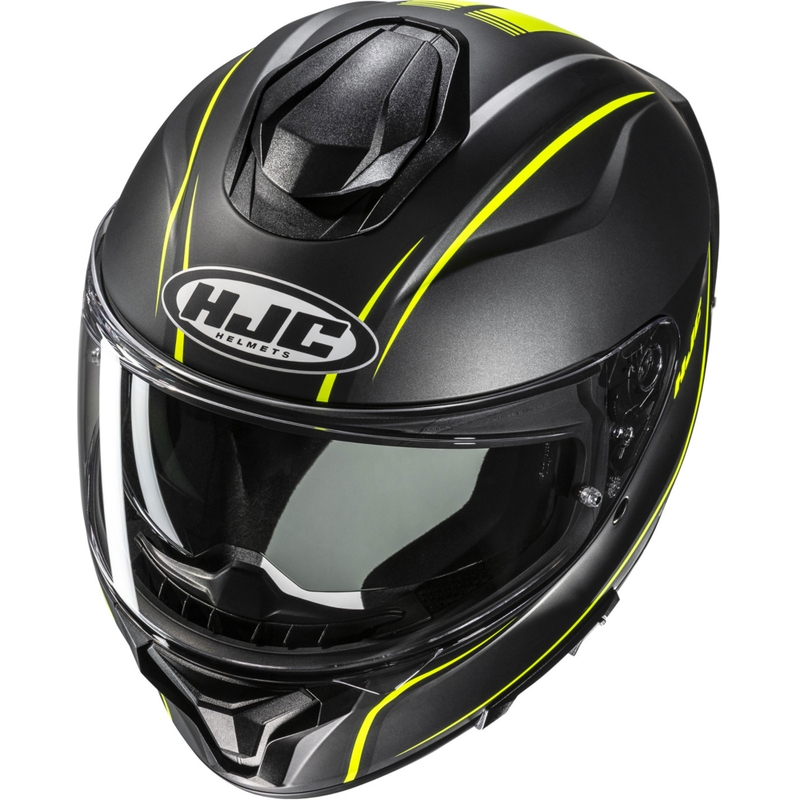 Integralhelm Motorrad HJC C71 Quez MC3HSF schwarz-fluo gelb