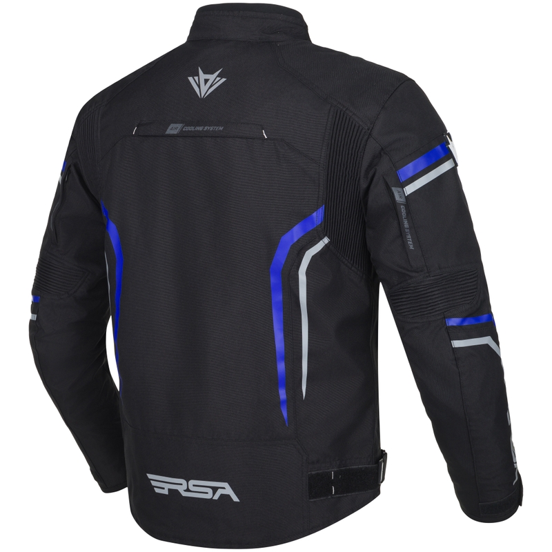 RSA Compact 2 Motorradjacke schwarz-grau-blau