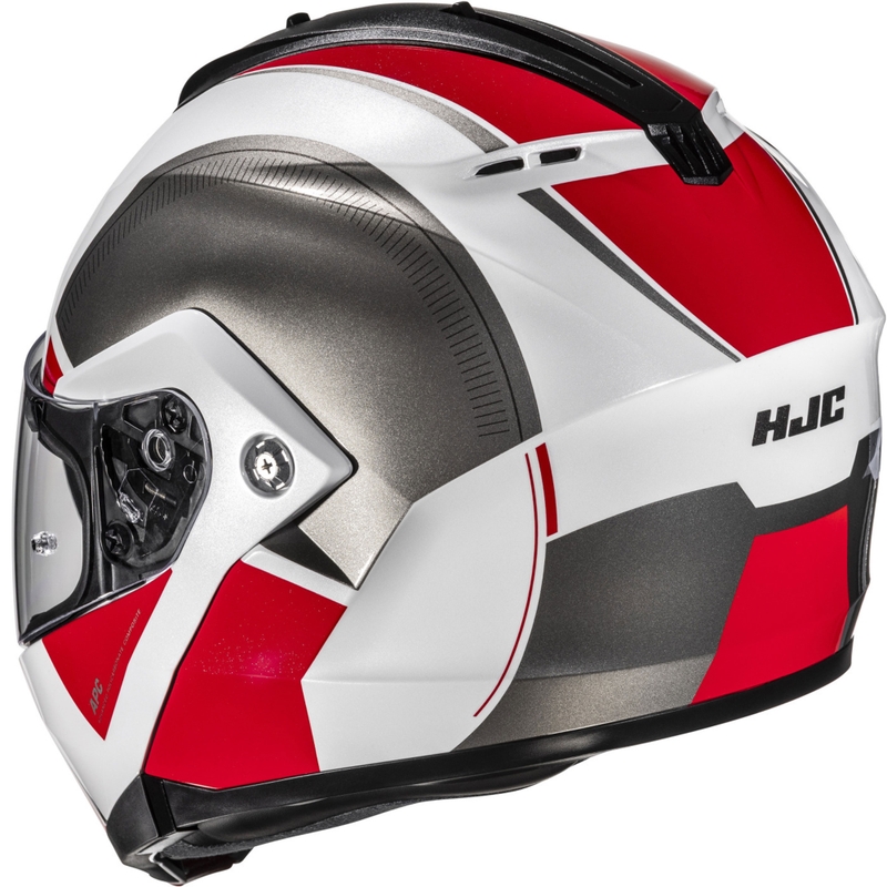 Motorrad-Klapphelm HJC C91N Jyn MC1 schwarz-weiß-rot