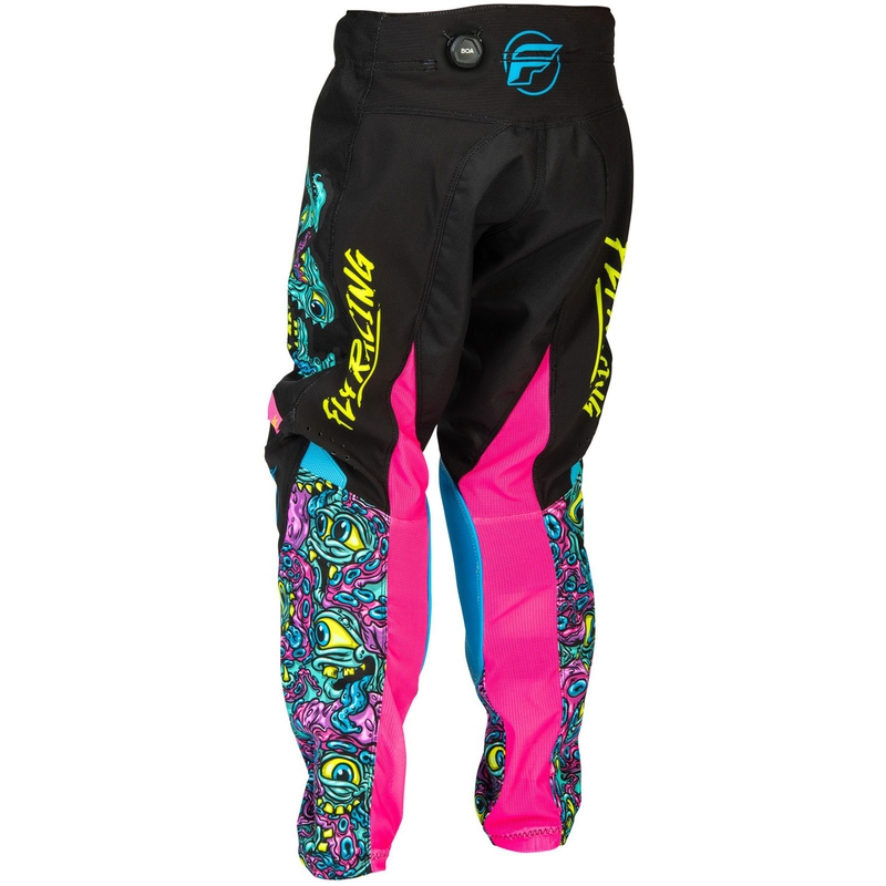 Kinder Motocrosshose FLY Racing - USA Kinetic Mutant schwarz-mehrfarbig