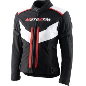 Damen-Motorradjacke Motozem Team 2 schwarz-weiß