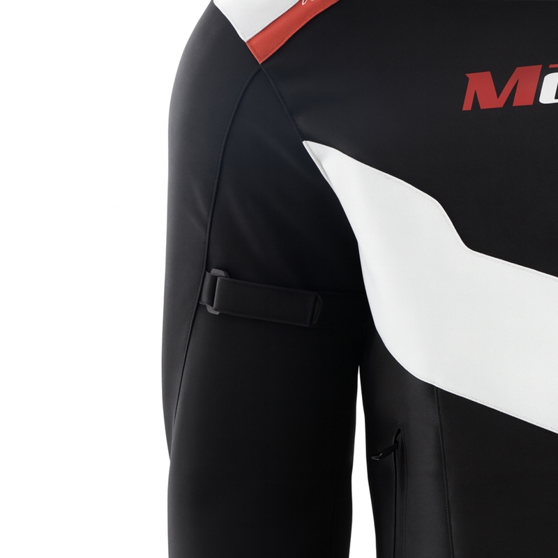 Damen-Motorradjacke Motozem Team 2 schwarz-weiß
