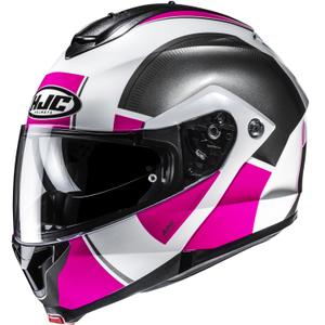 Klapphelm Motorrad HJC C91N Jyn MC8 schwarz-weiß-pink