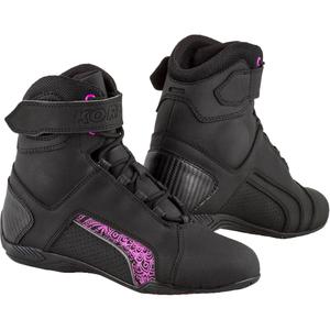 Kore Velcro 2.0 Motorradstiefel für Frauen Schwarz und Lila
