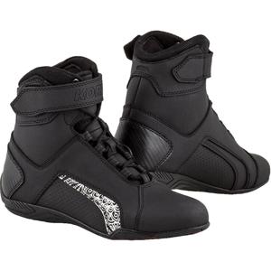 Kore Velcro 2.0 Motorradstiefel für Frauen in Schwarz und Weiß