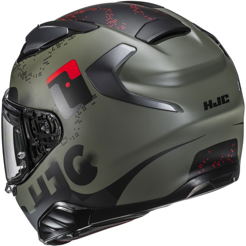Integralhelm Motorrad HJC F71 Faco MC1SF khaki-schwarz