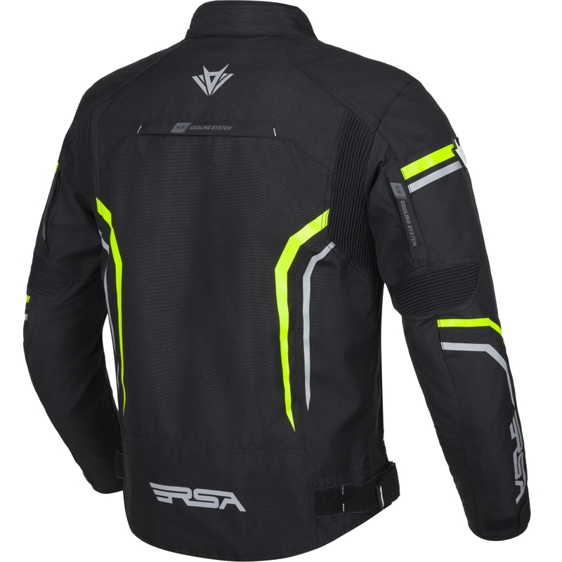 RSA Compact 2 Motorradjacke schwarz-grau-neongelb