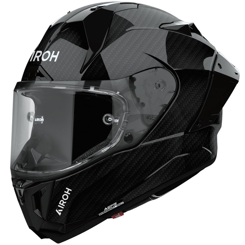 Airoh GP800 Carbon Integralhelm für Motorradfahrer schwarz glänzend