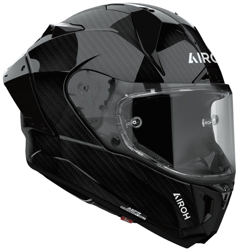 Airoh GP800 Carbon Integralhelm für Motorradfahrer schwarz glänzend