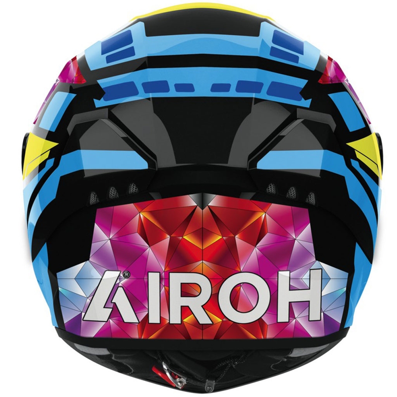 Airoh CONNOR Stellar Integralhelm Motorrad glänzend gelb-blau-pink-schwarz