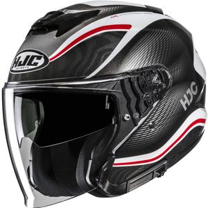 Jet-Motorradhelm HJC i31 Depe MC1 schwarz-weiß-rot