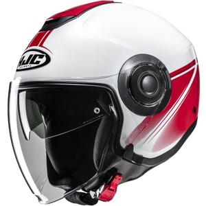 Jet-Motorradhelm HJC i40N Vision MC1 weiß-rot