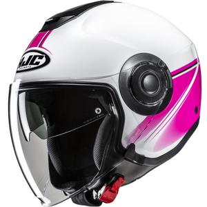Jet-Motorradhelm HJC i40N Vision MC8 weiß-pink