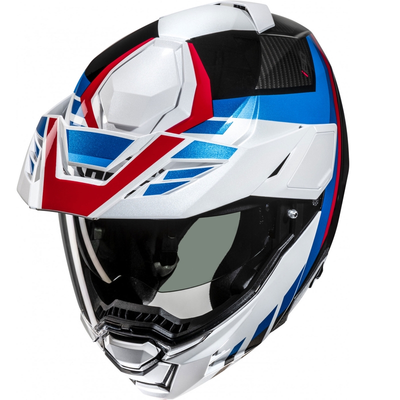 Motorrad-Klapphelm HJC i80 Imes MC21 schwarz-weiß-blau-rot