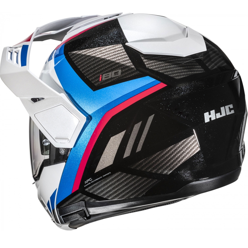 Motorrad-Klapphelm HJC i80 Imes MC21 schwarz-weiß-blau-rot