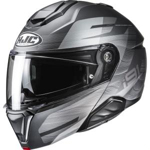 Klapphelm Motorrad HJC i91 Dusk MC5SF schwarz-grau