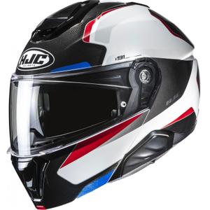 Motorrad-Klapphelm HJC i91 Felio MC21 schwarz-weiß-rot-blau