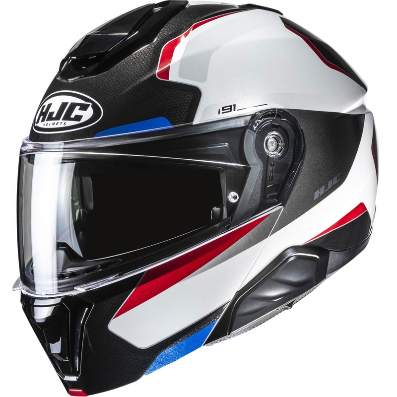 Motorrad-Klapphelm HJC i91 Felio MC21 schwarz-weiß-rot-blau