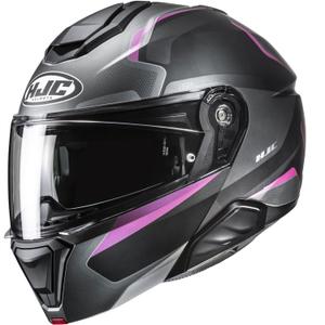 Klapphelm Motorrad HJC i91 Felio MC8SF schwarz-pink