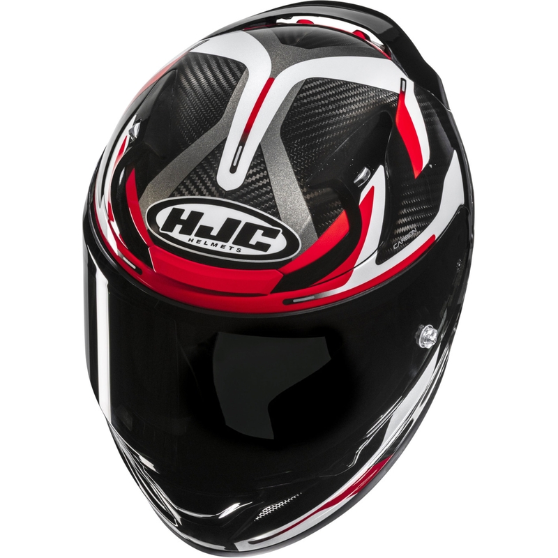 Integralhelm Motorrad HJC RPHA 12 CARBON Xentra MC1 schwarz-weiß-rot