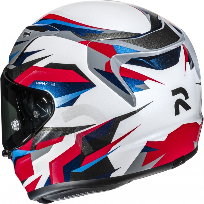 Integralhelm Motorrad HJC RPHA 12 Dravix MC21 weiß-schwarz-blau-rot
