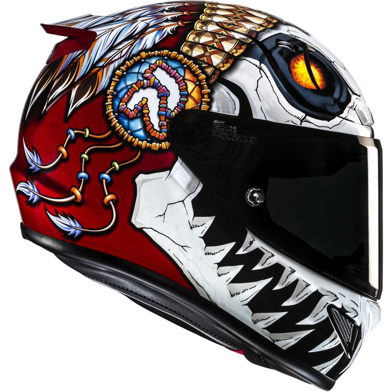 HJC RPHA 12 Skully MC1 Integralhelm Motorrad weiß-rot